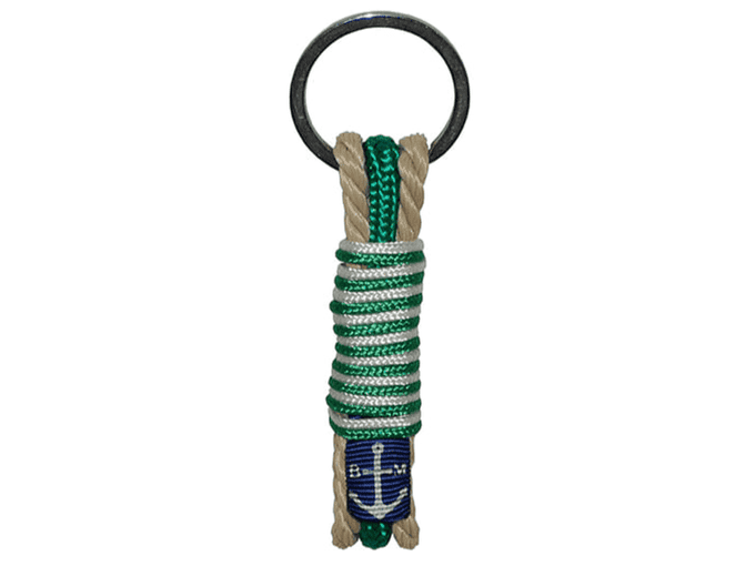 Classic Rope & Braided Green String Handmade Keychain - Bild 1