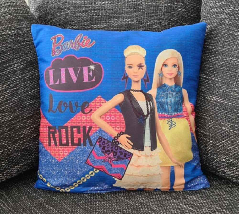 Barbie Kissenbezug Blau - 40cm x 40cm