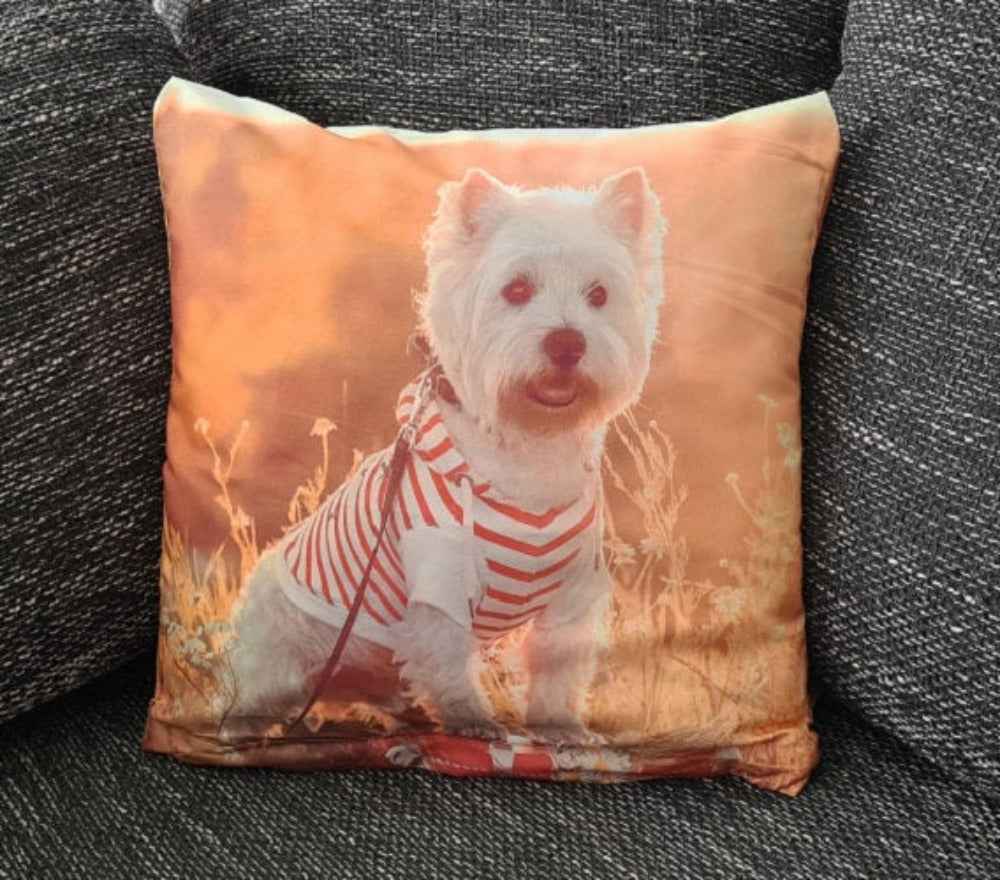 Dekorativer Tier Kissenbezug: Süßer Hund - 40cm x 40cm