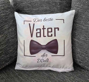 Vatertag Kissenbezug: Bester Vater der Welt - 40cm x 40cm