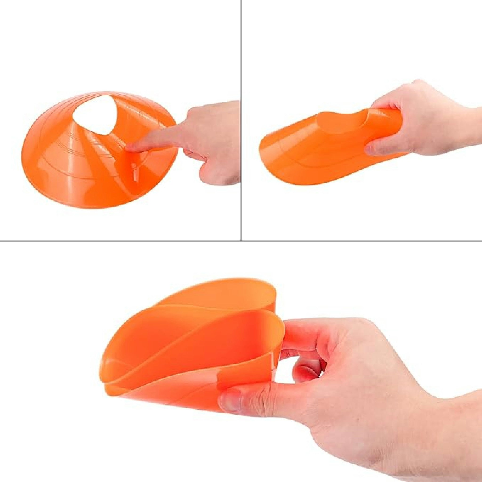 Fousenuk Lot de 20 Plots de Marquage pour Football Cône, 5 Couleurs Plots Sport avec Sac en Filet, Disques d'Entraînement, Cones de Sport pour Délimitation Entraînement Football Hauptansicht