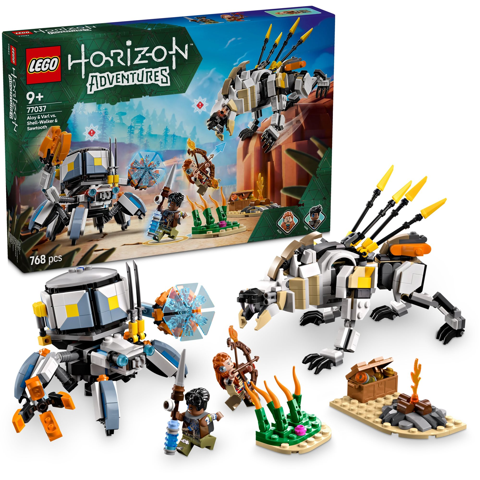 LEGO® Horizon Adventures™ 77037 Aloy és Varl a páncéljáró és a fűrészfog ellen (5702017591759)-0
