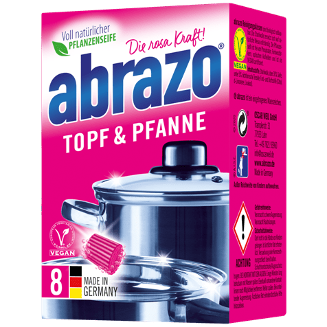 abrazo Reinigungskissen für Töpfe und Pfannen, grün, effiziente Reinigung