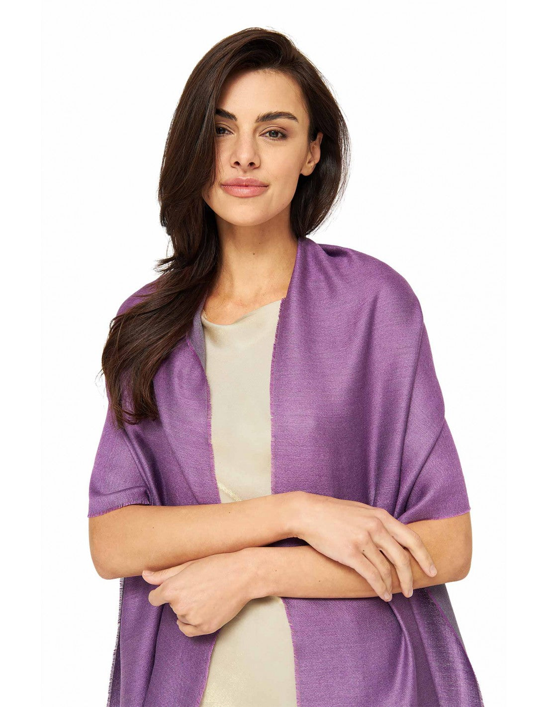 Apu Kuntur Alpaka-Seiden-Schal Duo, weiche Textur, ideal für kalte Tage