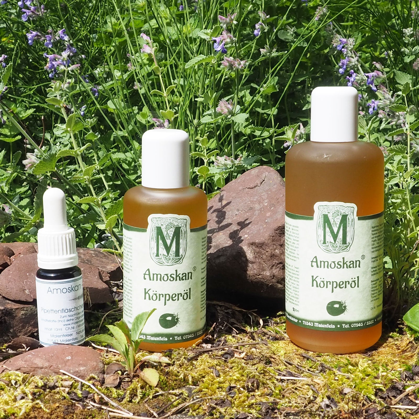 Amoskan® Körperöl, feuchtigkeitsspendend in eleganter Flasche