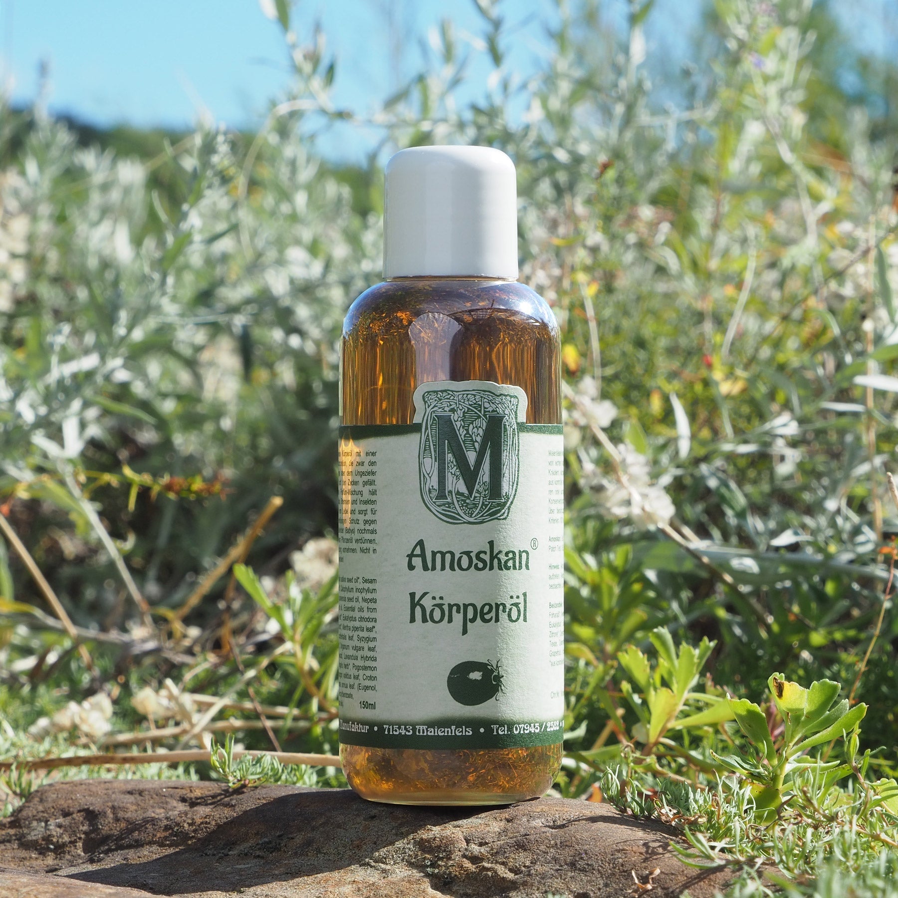 Amoskan® Körperöl, Anwendung auf der Haut zur Förderung der Elastizität