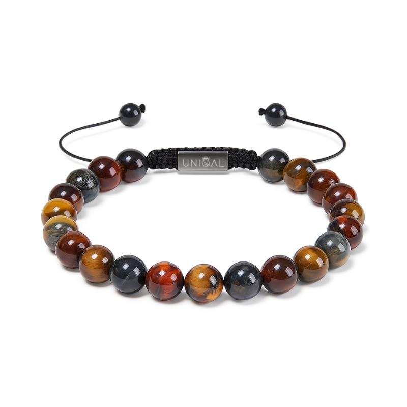 Armband aus Falkenauge und Tigerauge 8mm – Vielseitiges Schmuckstück