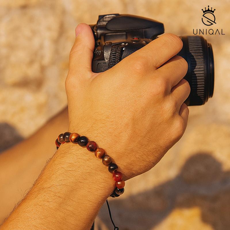 Armband aus Falkenauge und Tigerauge 8mm – Vielseitiges Schmuckstück - Bild 2