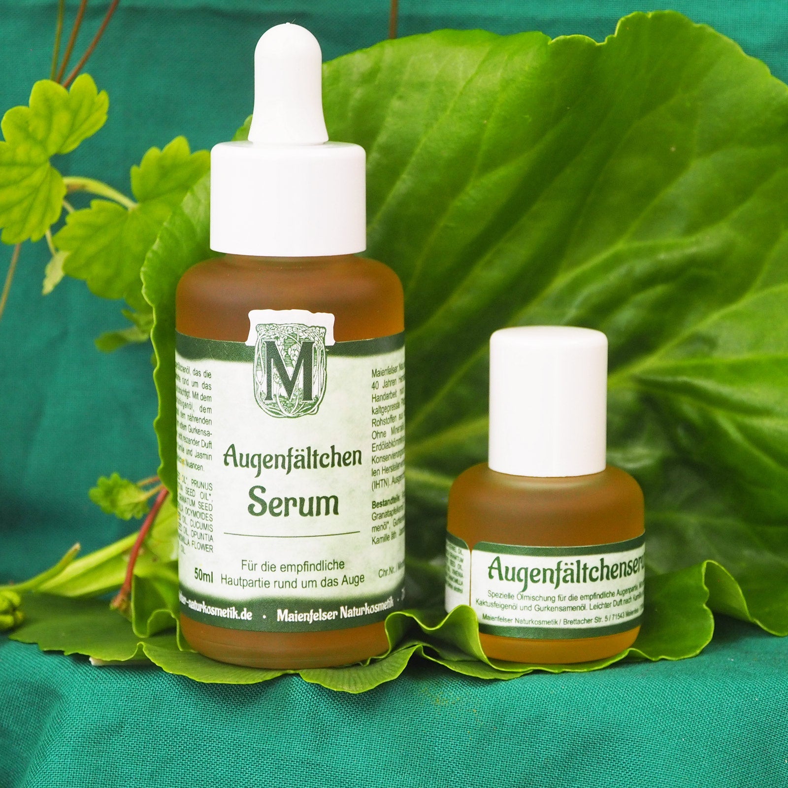 Augenfältchenserum von Maienfelser Naturkosmetik, anti-aging, 30 ml, elegante Verpackung