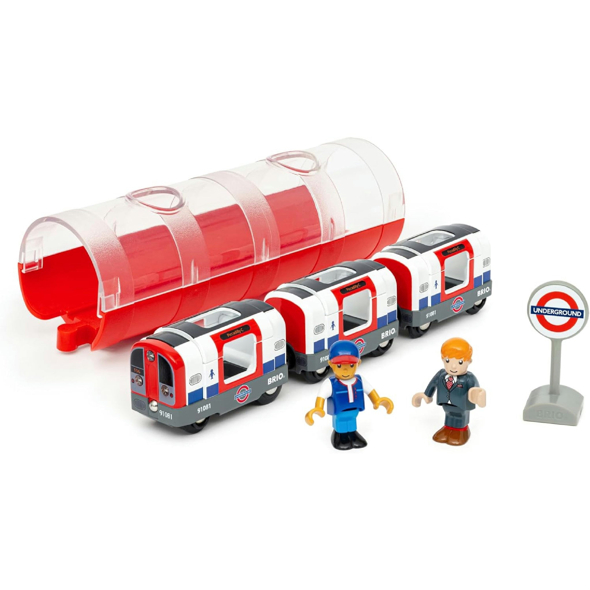 BRIO World – 36085 Trains of The World Londoner U-Bahn mit Licht und Sound | Spielzeugzug mit Licht & Sound für Kinder ab 3 Jahren Hauptansicht