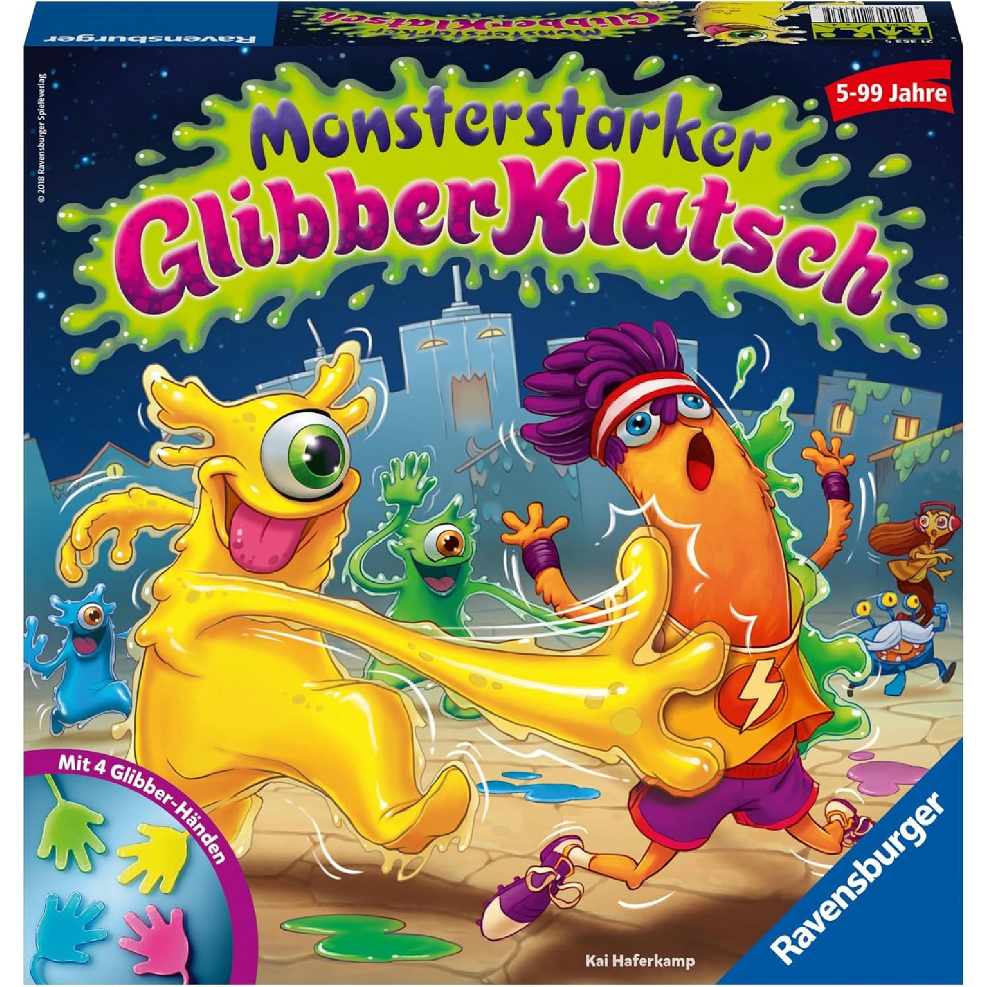 Ravensburger Kinderspiel Monsterstarker Glibber-Klatsch, Gesellschafts- und Familienspiel, für Kinder und Erwachsene, für 2-4 Spieler, ab 5 Jahren Hauptansicht