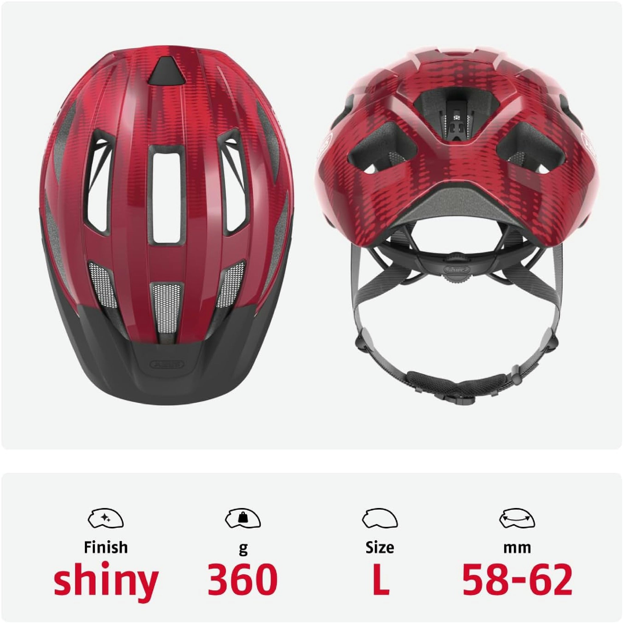 ABUS Macator Casque de Route - Casque de Vélo Sport pour Débutants - Unisexe - Rough, taille M Hauptansicht