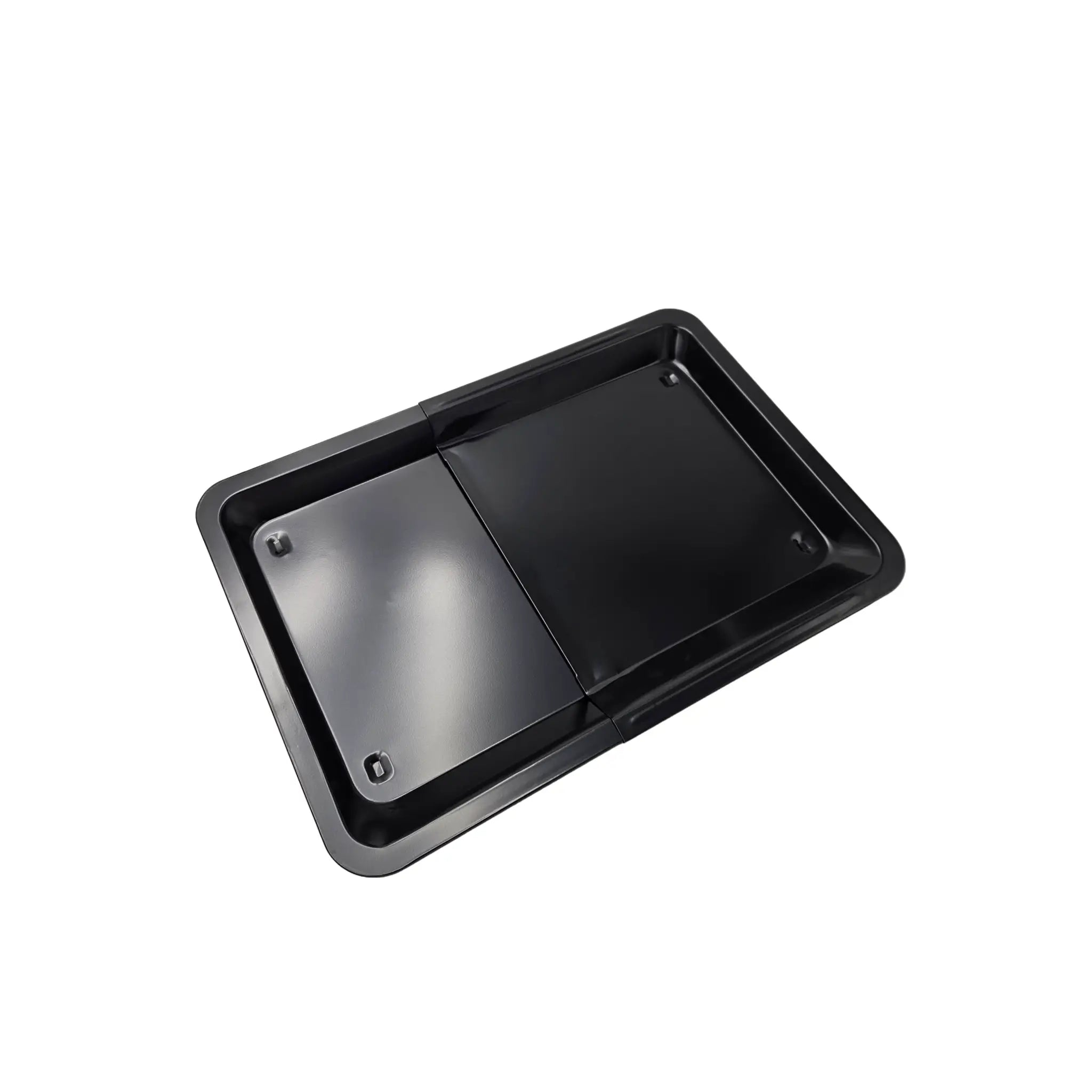 Backblech ausziehbar antihaftbeschichtet Carbonstahl 33x33-52 cm Schwarz