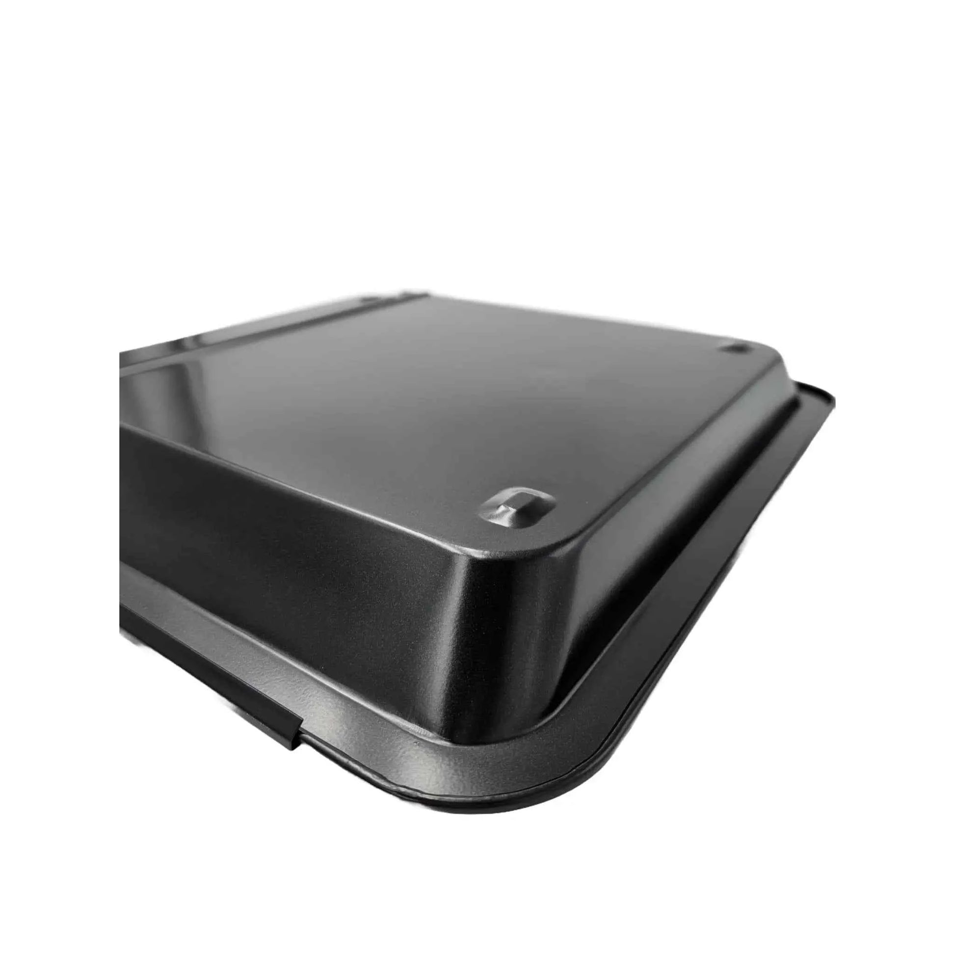 Backblech ausziehbar antihaftbeschichtet Carbonstahl Metall 33x33- 52 cm Schwarz