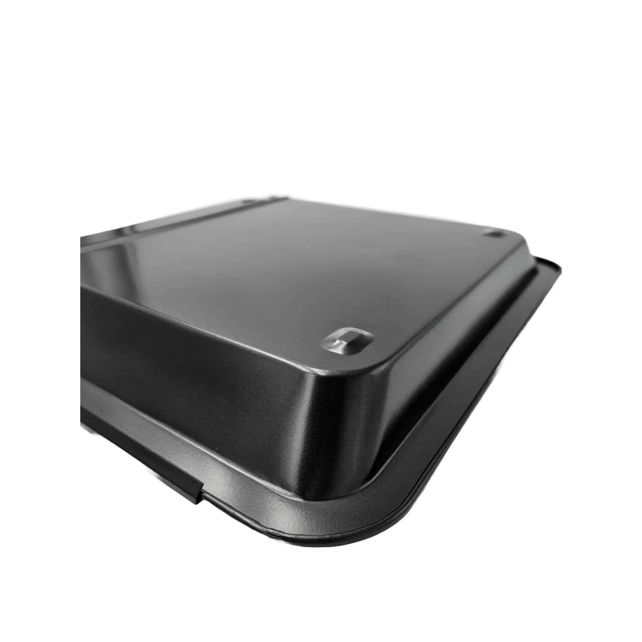 Backblech ausziehbar antihaftbeschichtet Carbonstahl Metall 33x33- 52 cm Schwarz