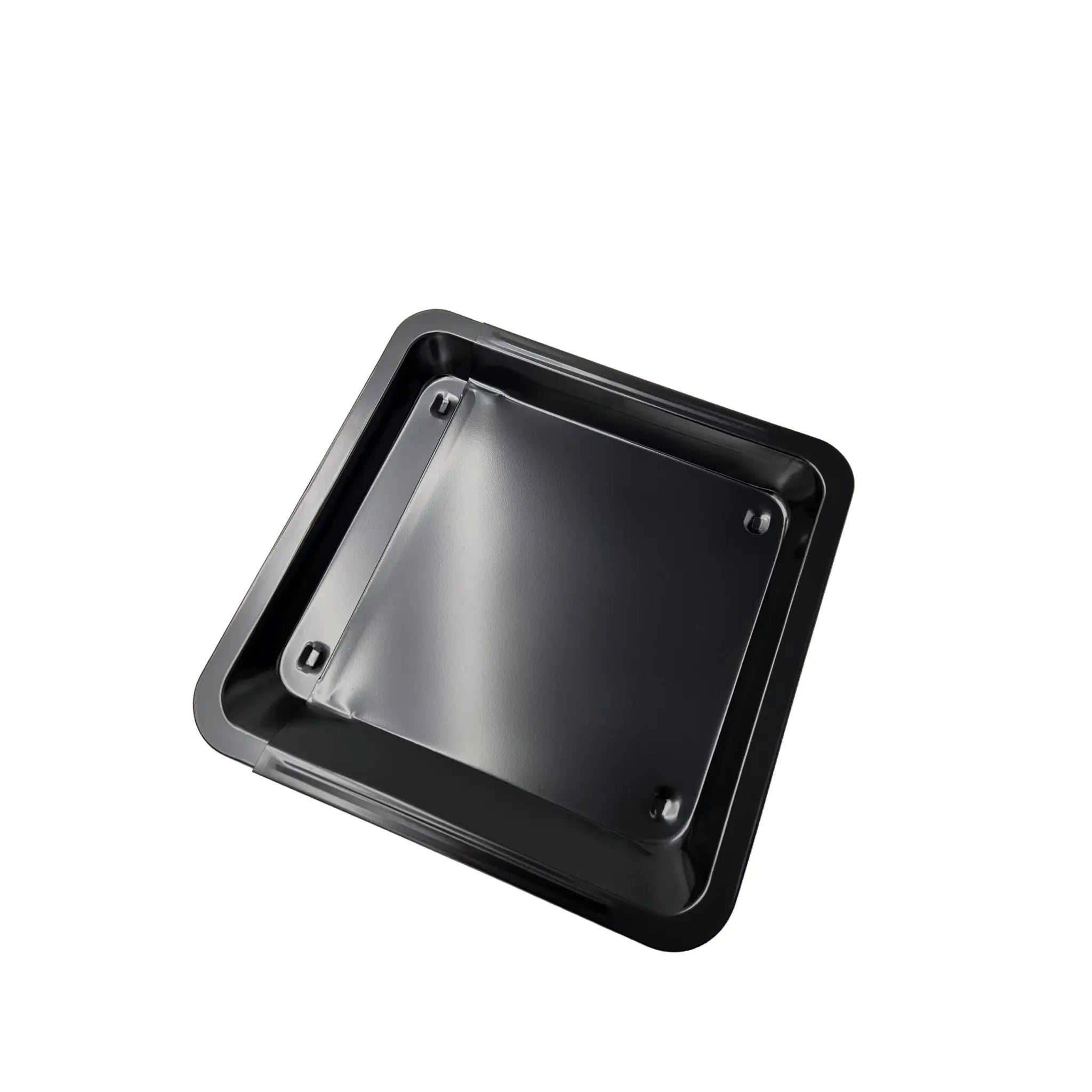 Backblech ausziehbar antihaftbeschichtet Carbonstahl 33x33-52 cm Schwarz