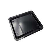 Backblech ausziehbar antihaftbeschichtet Carbonstahl 33x33-52 cm Schwarz