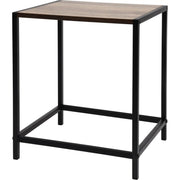 Beistelltisch Metall Holz quadratisch schwarz 37,5 cm Indoor | Miamonda