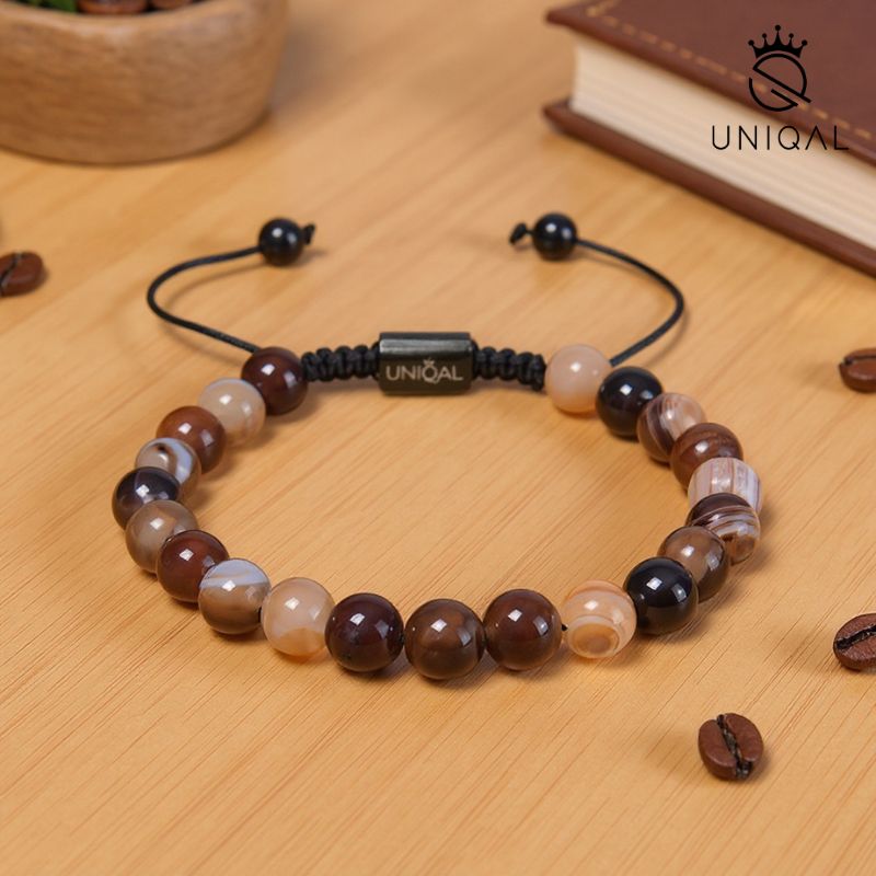 Elegantes Botswana Achat Armband 8mm für deinen individuellen Stil - Bild 3