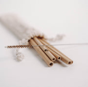 JustStraws Bambus Strohhalme 5er Pack, umweltfreundlich und wiederverwendbar