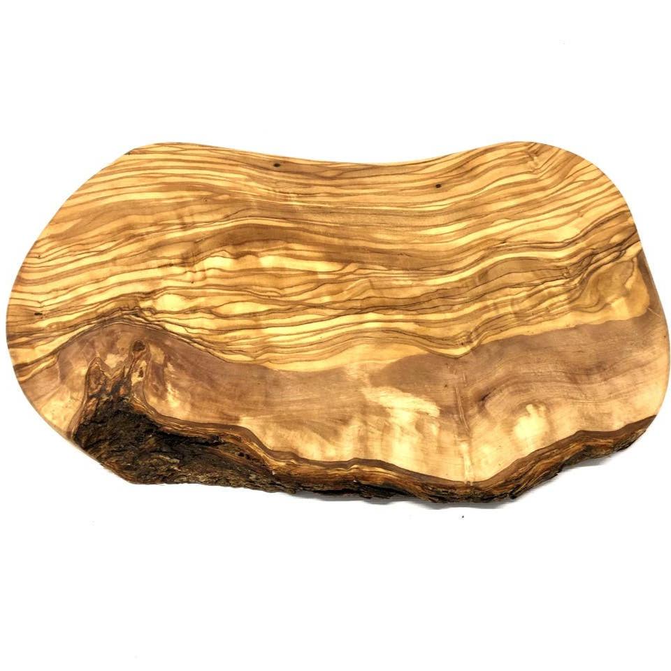 Rustikales Schneidebrett 25–29 cm, handgefertigt aus Olivenholz