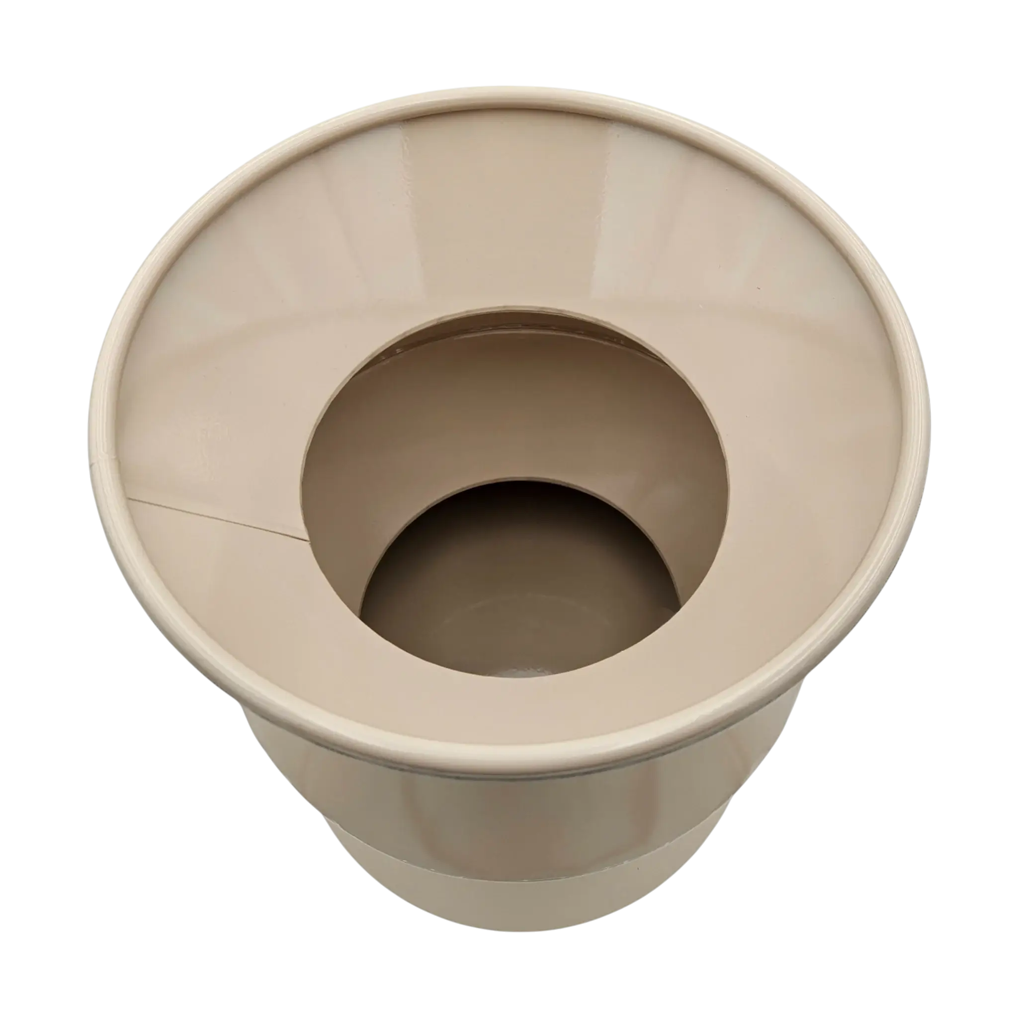 Beistelltisch rund Metall beige 37x30 cm Retro-Design | Miamonda