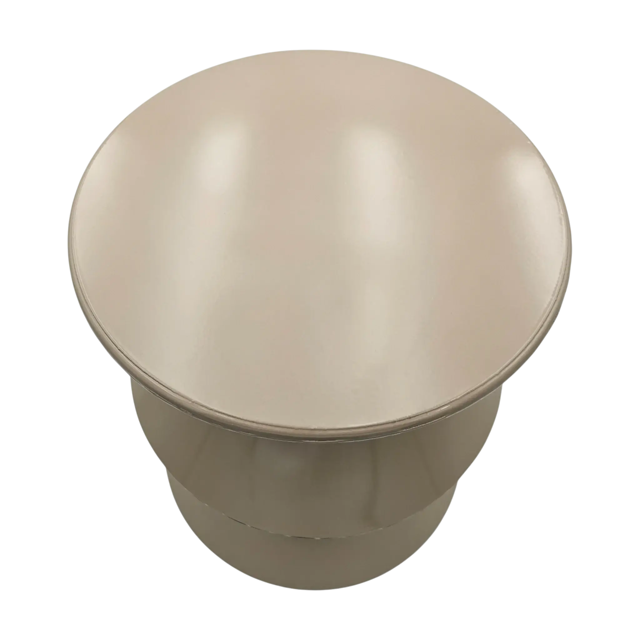 Beistelltisch rund Metall beige 37x30 cm Retro-Design | Miamonda