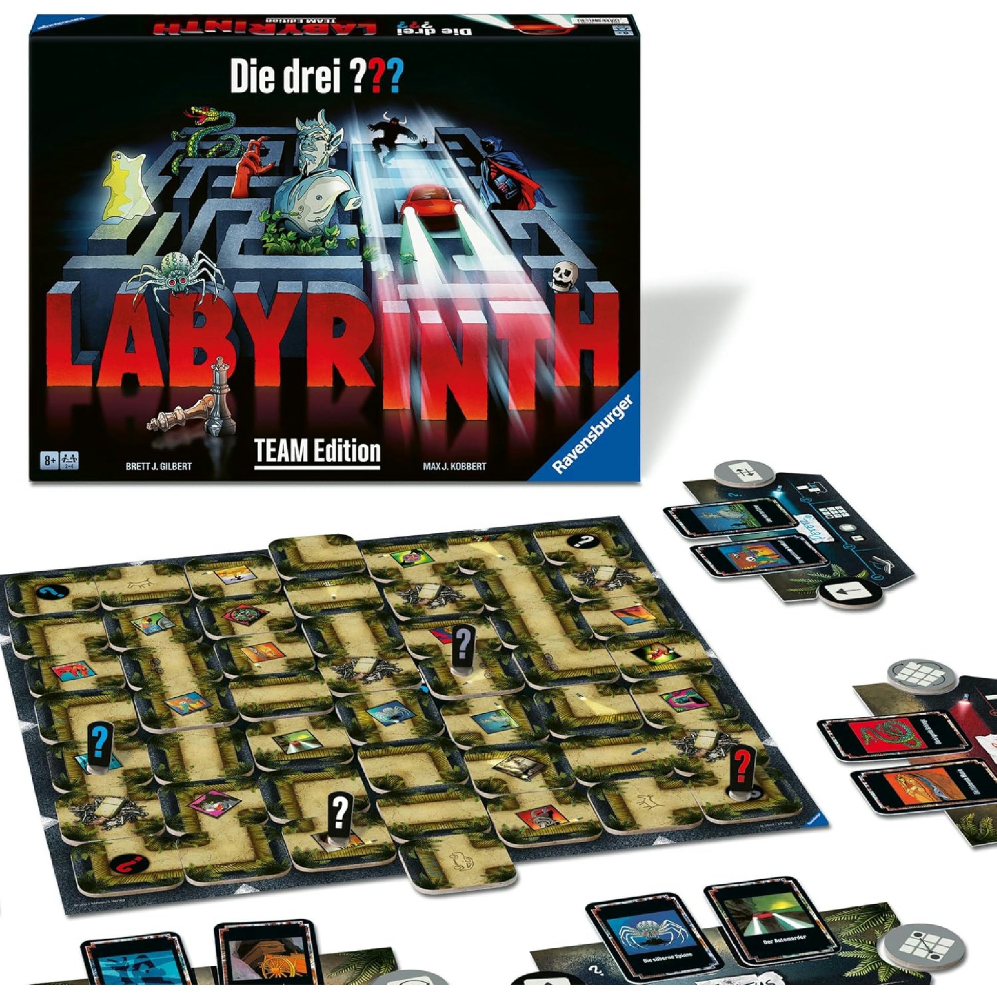 Ravensburger 22685 - Die DREI ??? Labyrinth - Team Edition - Die kooperative Variante des Spieleklassikers für 2-4 Personen ab 8 Jahren mit Justus Jonas, Peter Shaw und Bob Andrews Hauptansicht