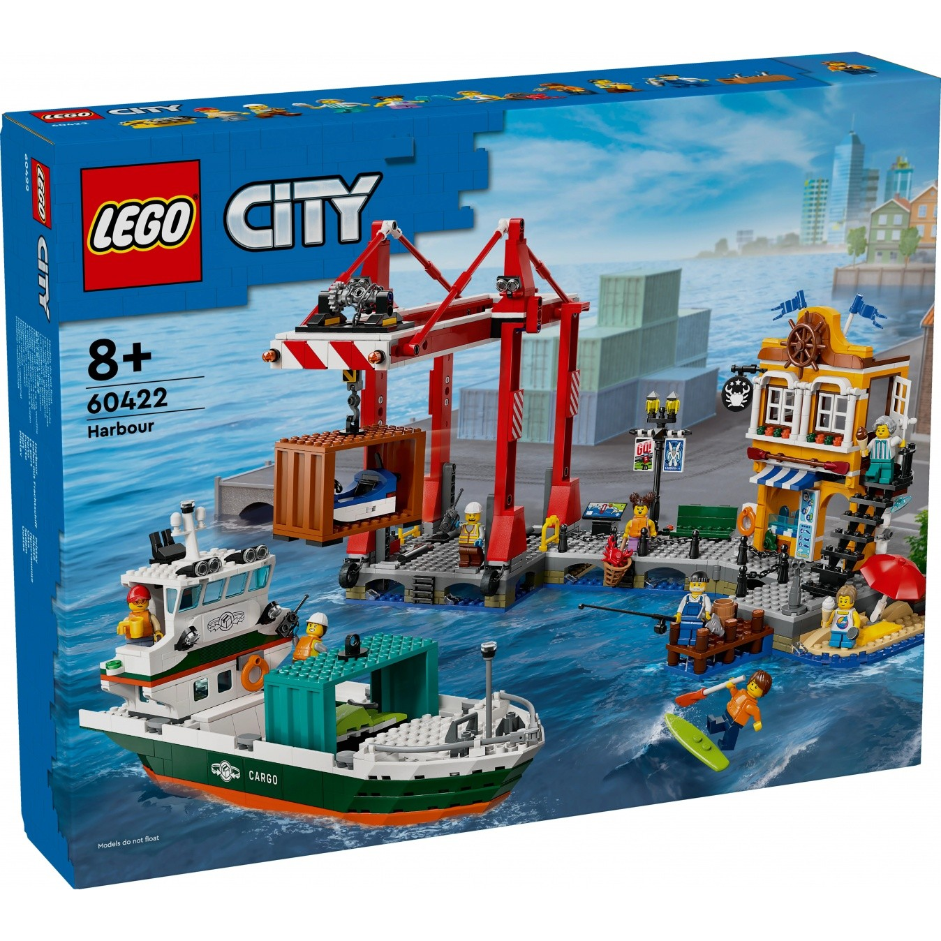 LEGO® City 60422 Tengerparti kikötő teherszállító hajóval (60422)-0