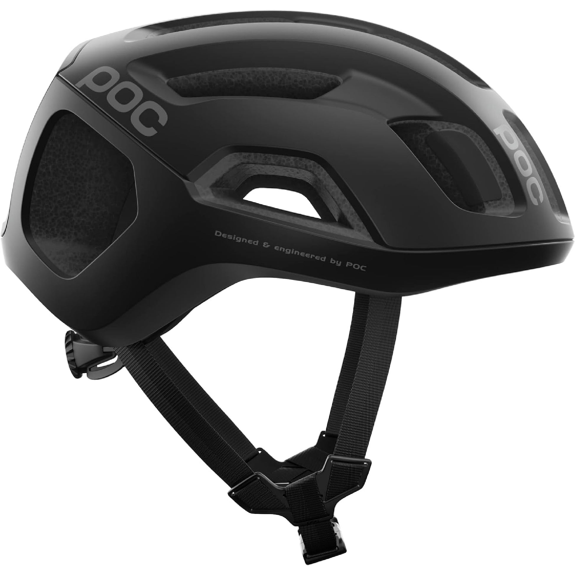 POC Ventral AIR MIPS Rennradhelm - Fahrradhelm mit präzisen Belüftungsöffnungen und integrierten Kanälen für einen kontrollierten Lufteintritt, Uranium Black Matt Hauptansicht