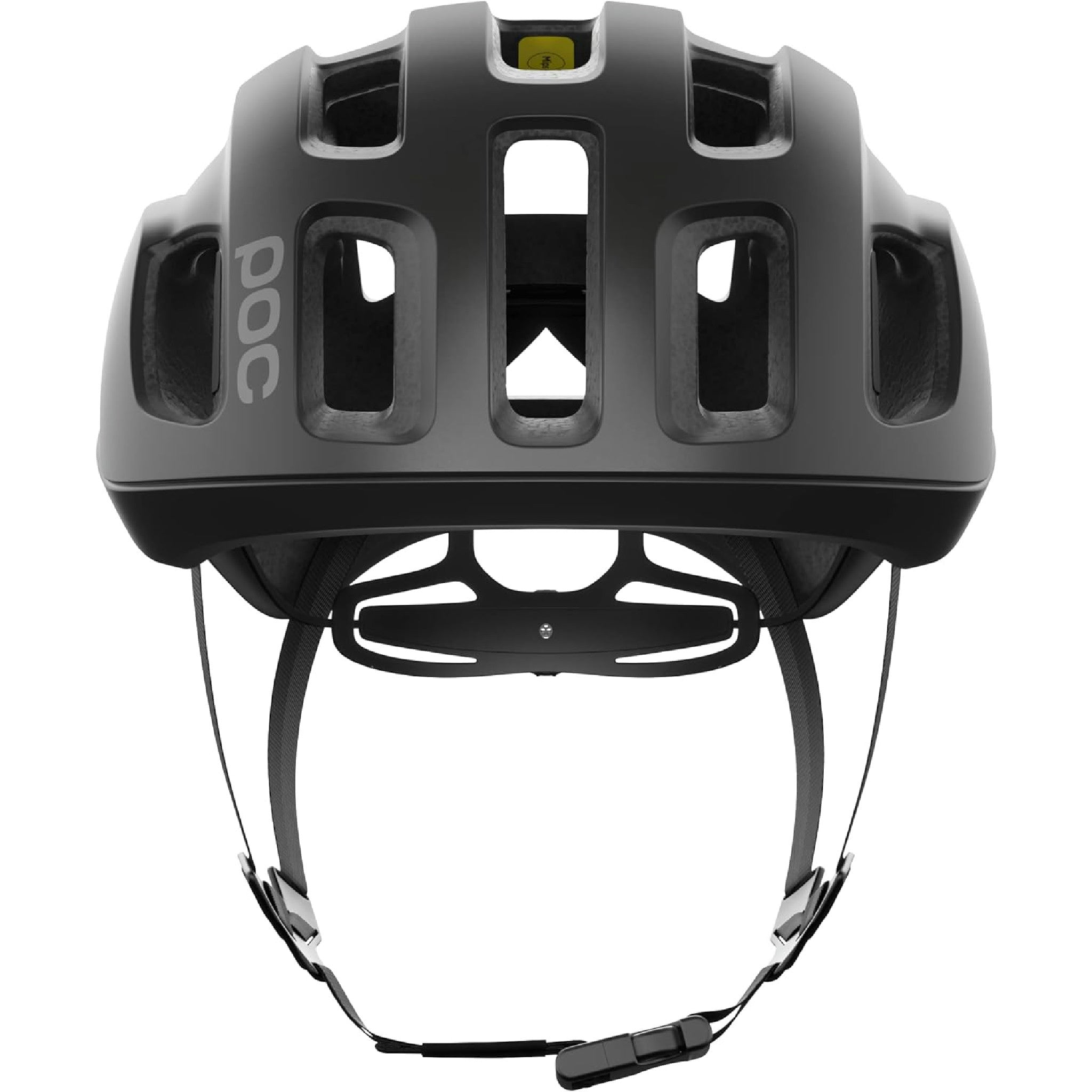 POC Ventral AIR MIPS Rennradhelm - Fahrradhelm mit präzisen Belüftungsöffnungen und integrierten Kanälen für einen kontrollierten Lufteintritt, Uranium Black Matt Hauptansicht