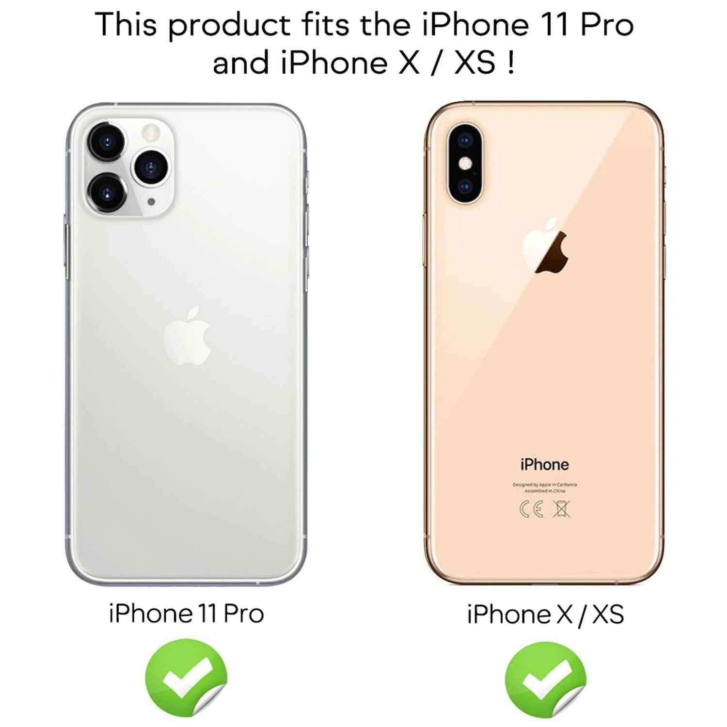 NALIA Schutzglas für iPhone 11 Pro / iPhone X XS, Full Display Screen Schutz