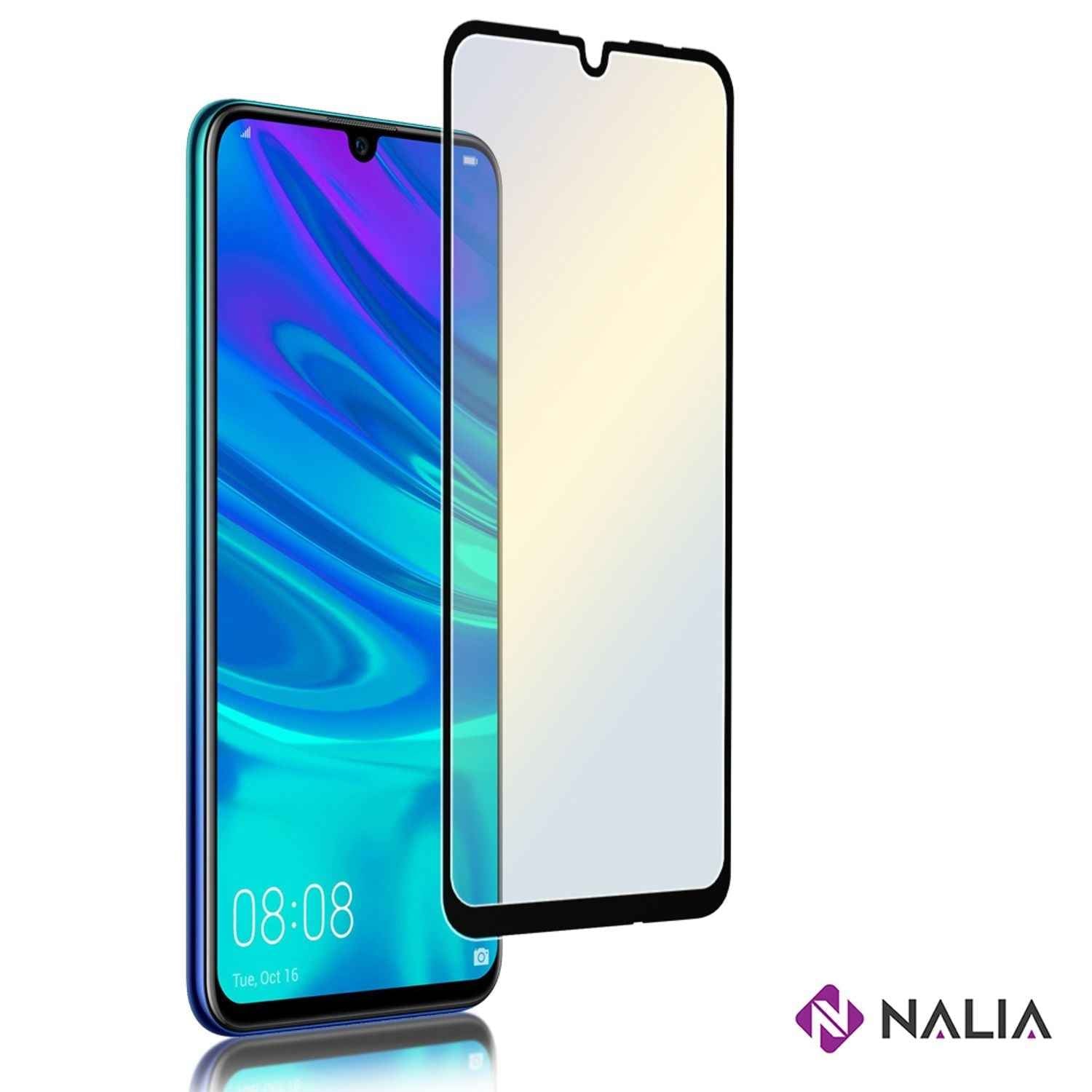 NALIA Schutz Glas für Huawei P smart 2019, 9H Full Cover Display Panzer Folie