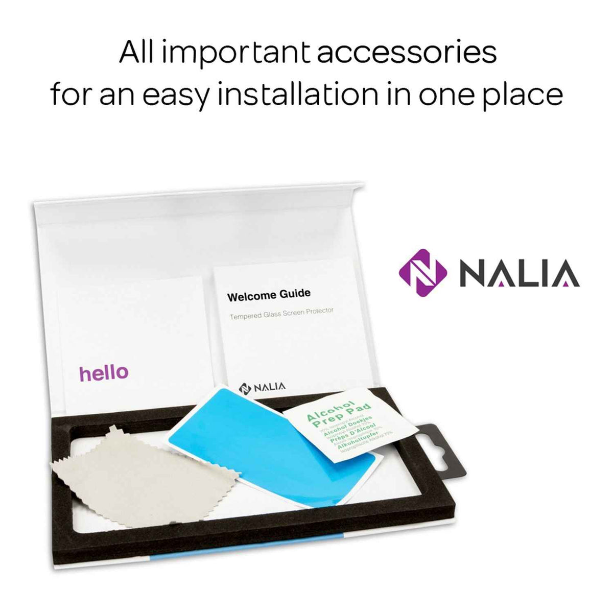 NALIA Schutzglas für Google Pixel 4 Glas, 9H Full-Cover Screen Display Schutz