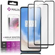 NALIA (2-Pack) Schutzglas für OnePlus 7T Glas, Full-Cover Screen Display Schutz