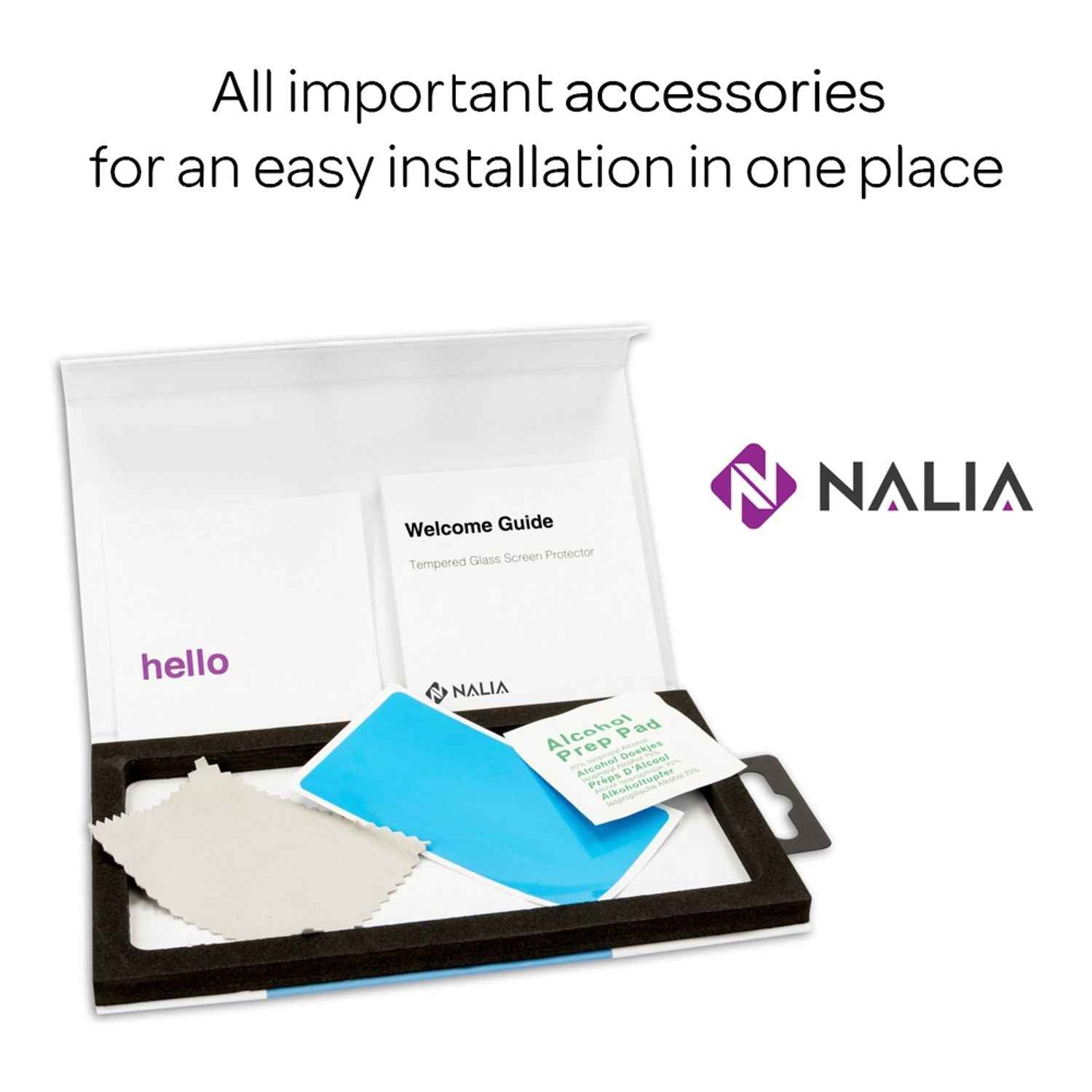 NALIA (2-Pack) Schutzglas für OnePlus 7T Glas, Full-Cover Screen Display Schutz