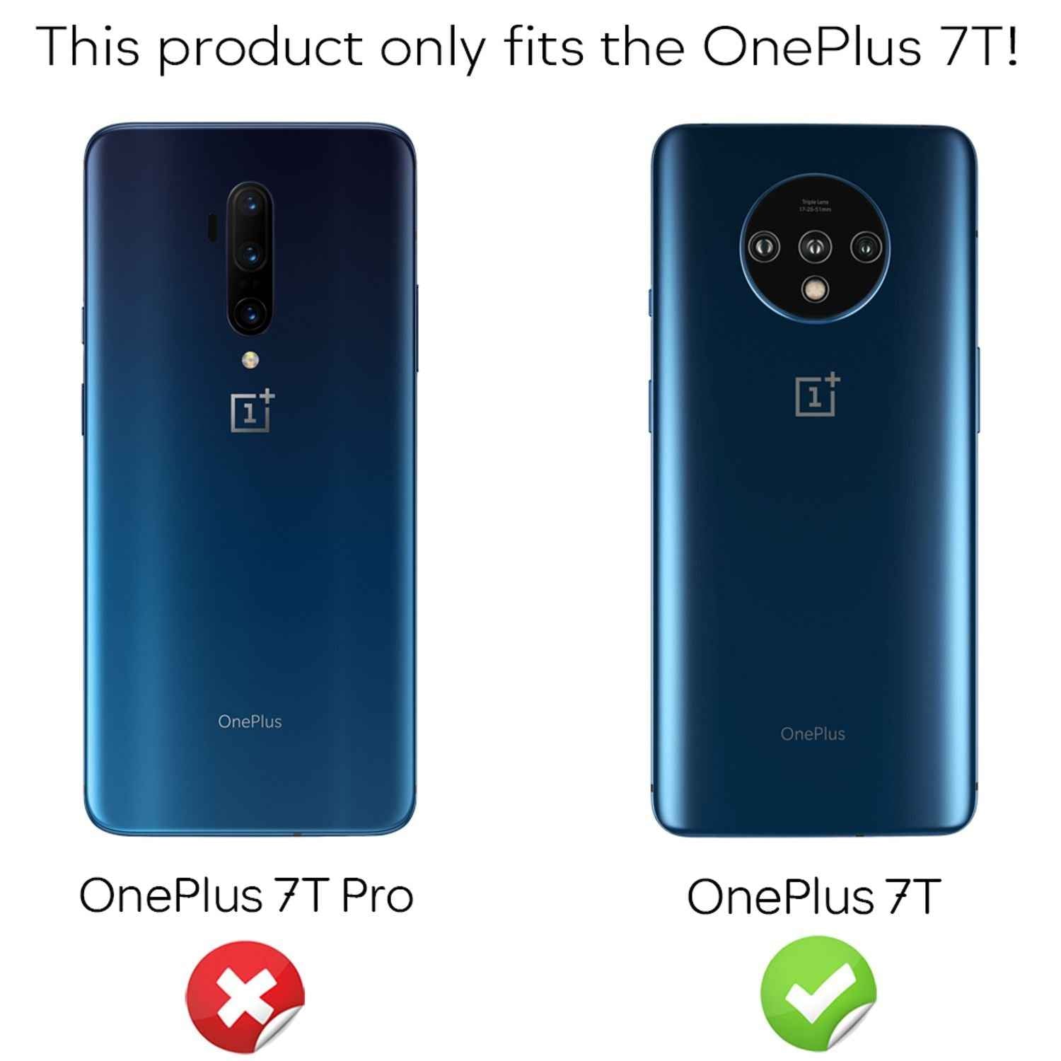 NALIA (2-Pack) Schutzglas für OnePlus 7T Glas, Full-Cover Screen Display Schutz