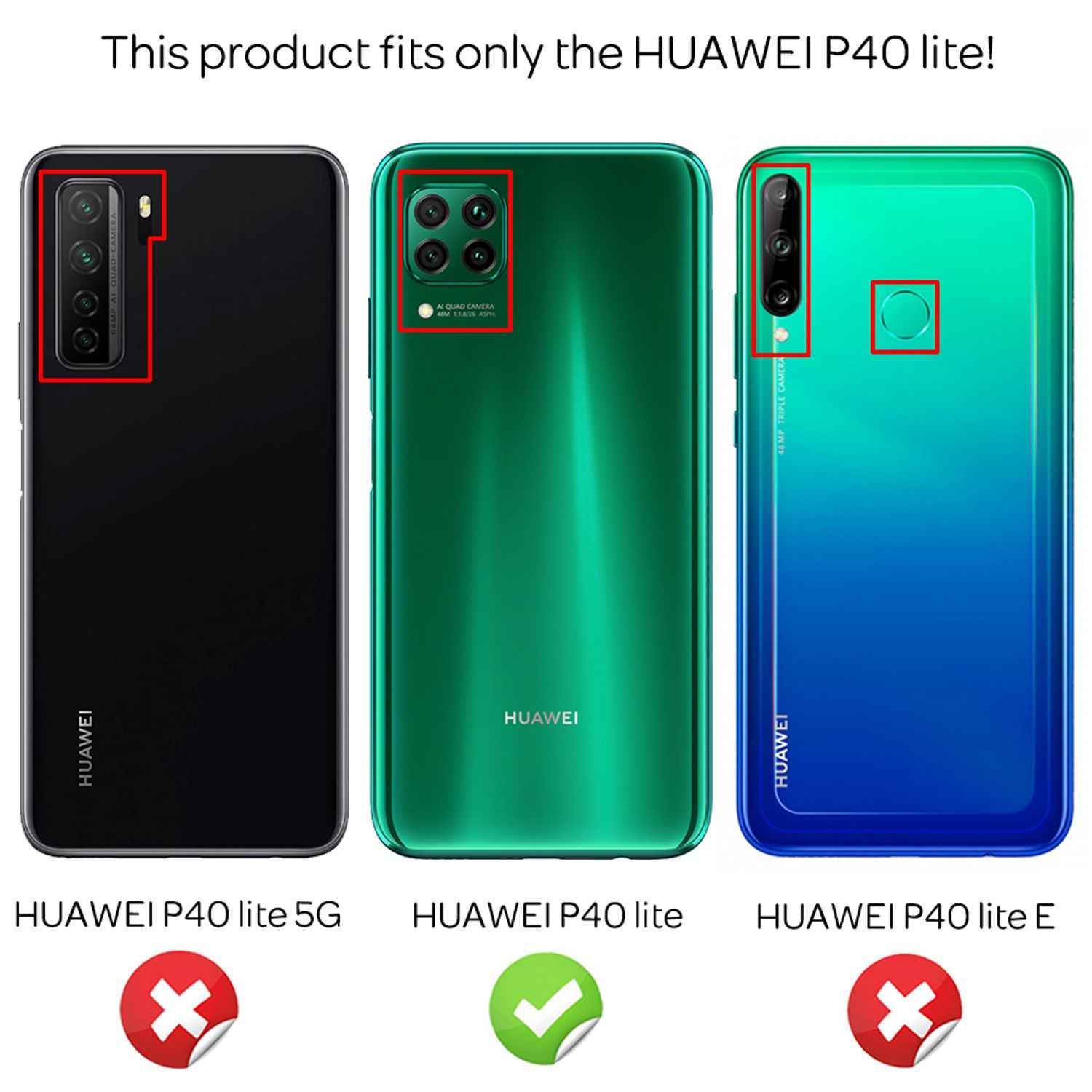 NALIA 2x Schutz Glas für Huawei P40 Lite, 9H Full Cover Film Handy Display Folie