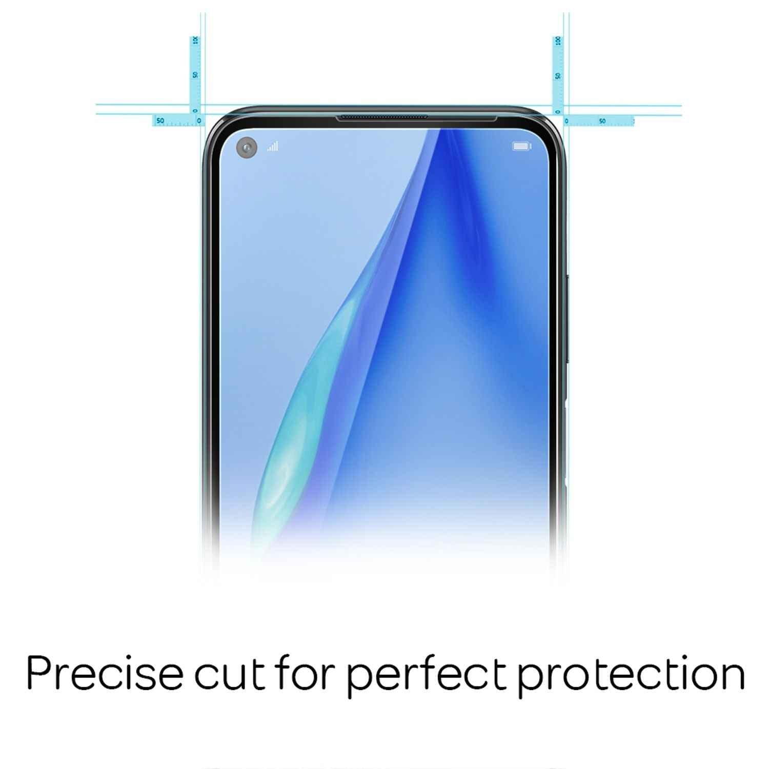 NALIA 2x Schutz Glas für Huawei P40 Lite, 9H Full Cover Film Handy Display Folie