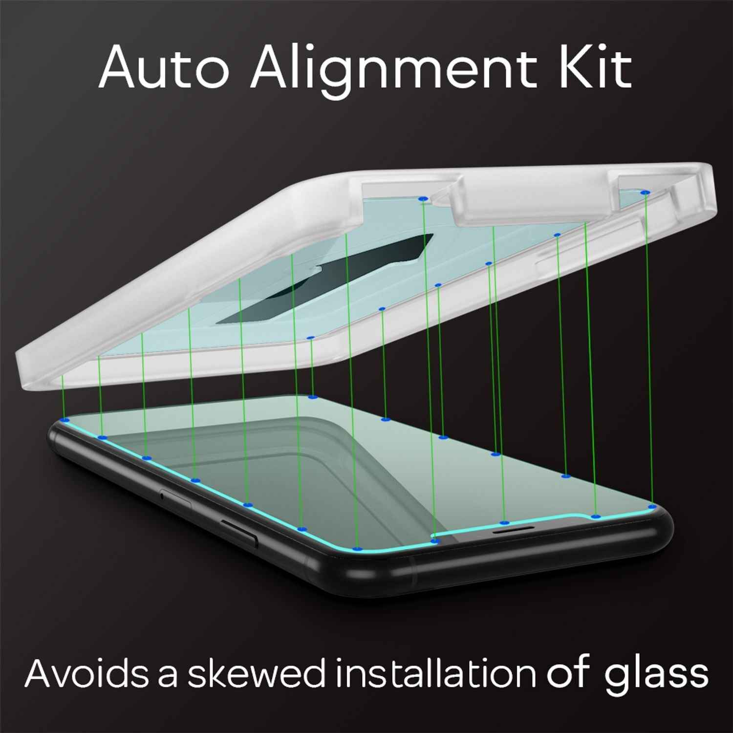 NALIA (2x) Schutzglas & Applikator - Set für iPhone 11 Pro / X / Xs, Handyschutz