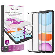 NALIA (2x) Schutzglas & Applikator für iPhone 11 Pro / X / Xs, 9H Tempered Glass