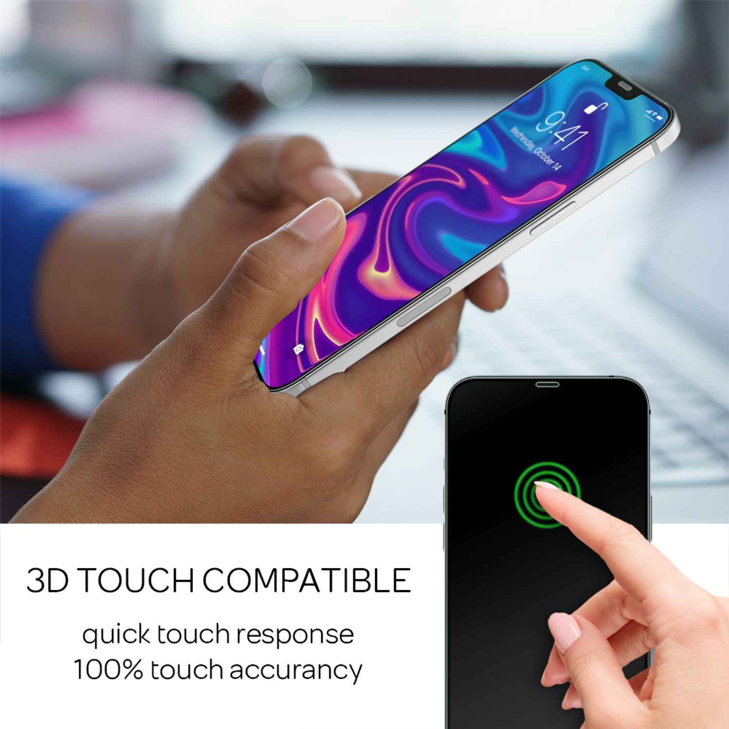 NALIA 4x Schutzglas & 1x Schablone - Set für iPhone 12 Mini, Displayschutz Glas