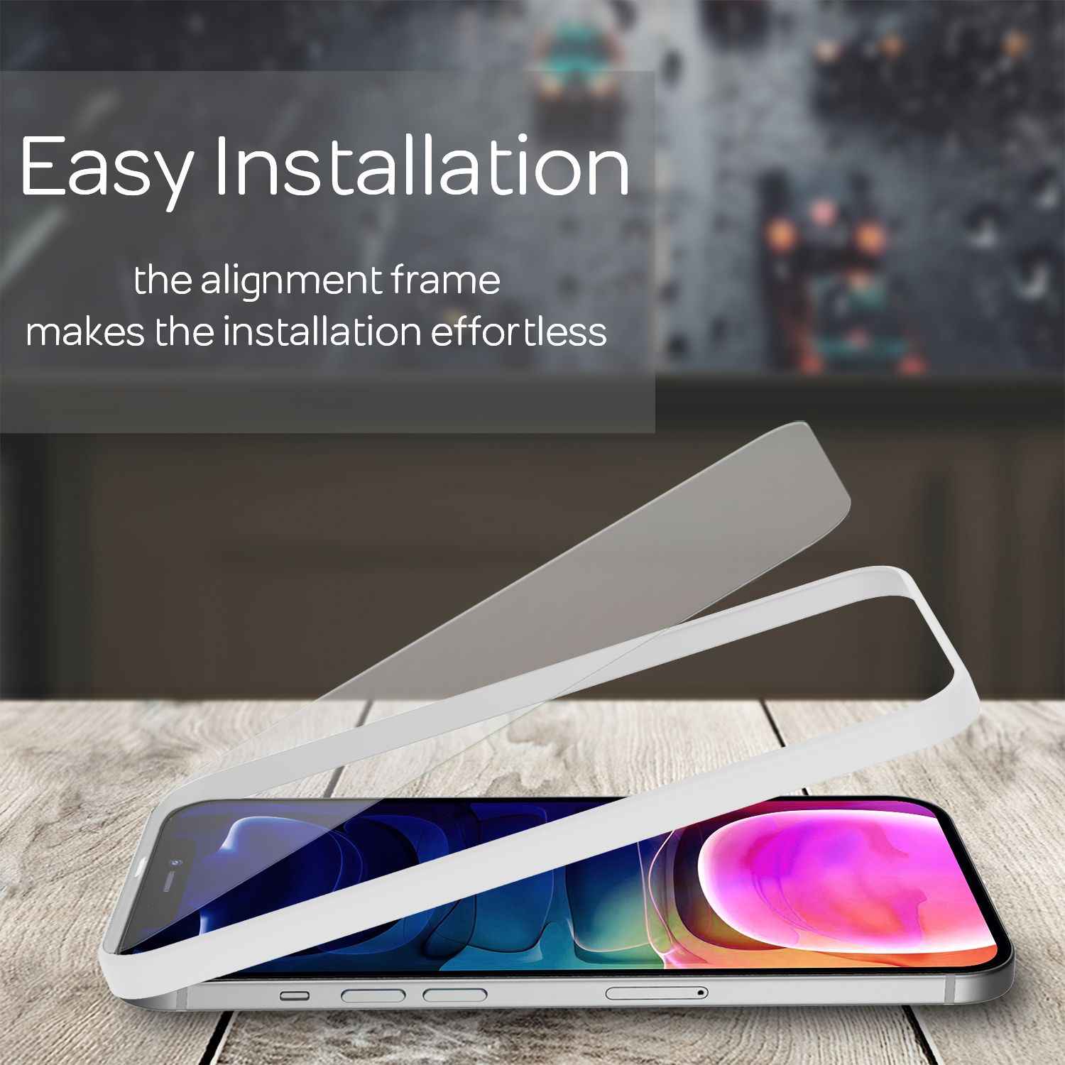 NALIA 4x Schutzglas & Schablone - Set für iPhone 13 Pro Max, Displayschutz Glas