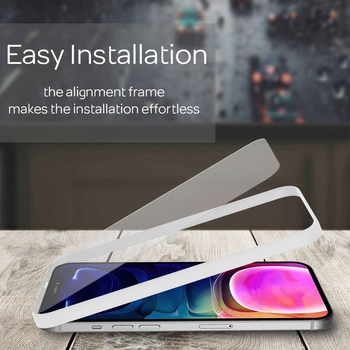 NALIA 4x Schutzglas & Schablone - Set für iPhone 13 Pro Max, Displayschutz Glas