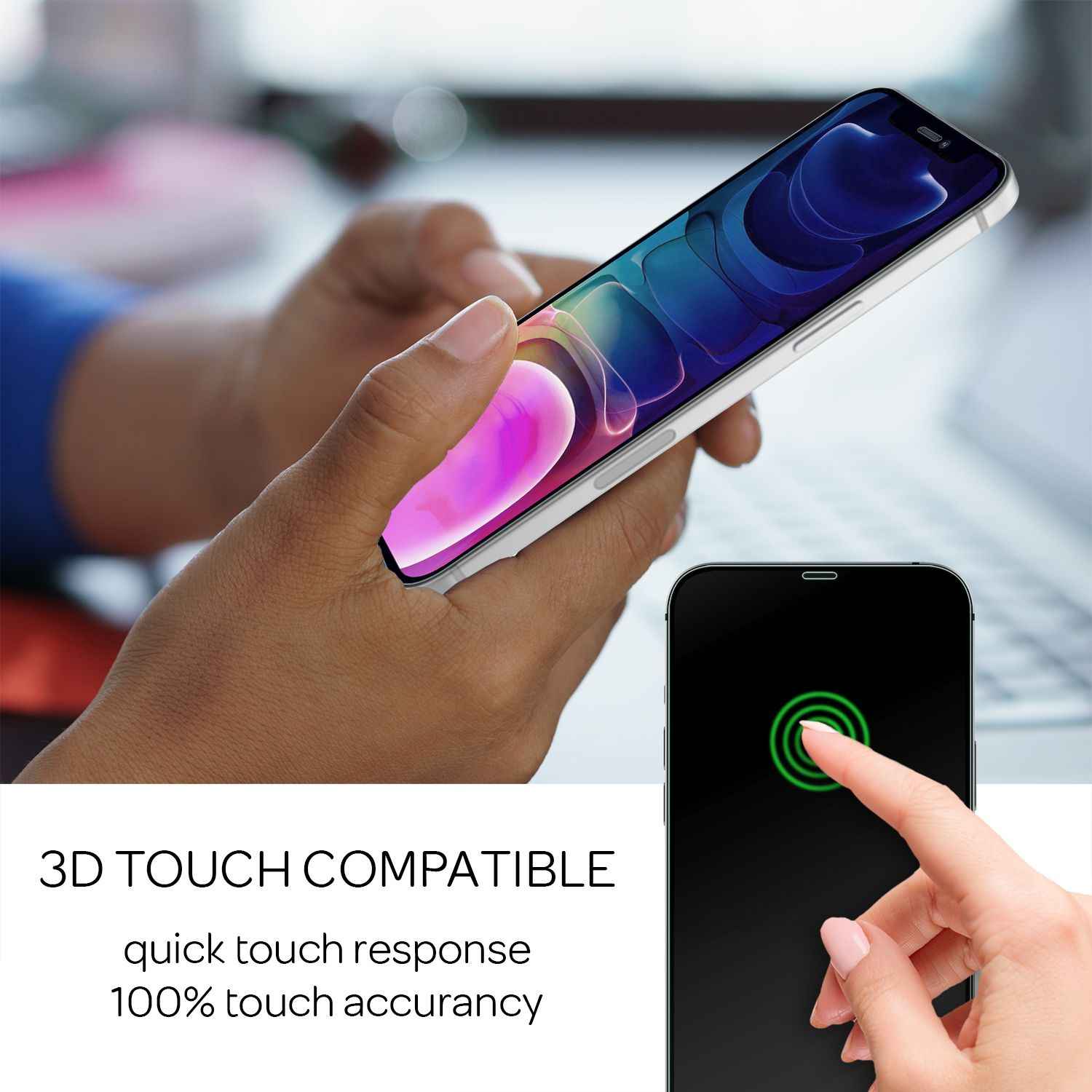 NALIA 4x Schutzglas & Schablone - Set für iPhone 13 Pro Max, Displayschutz Glas