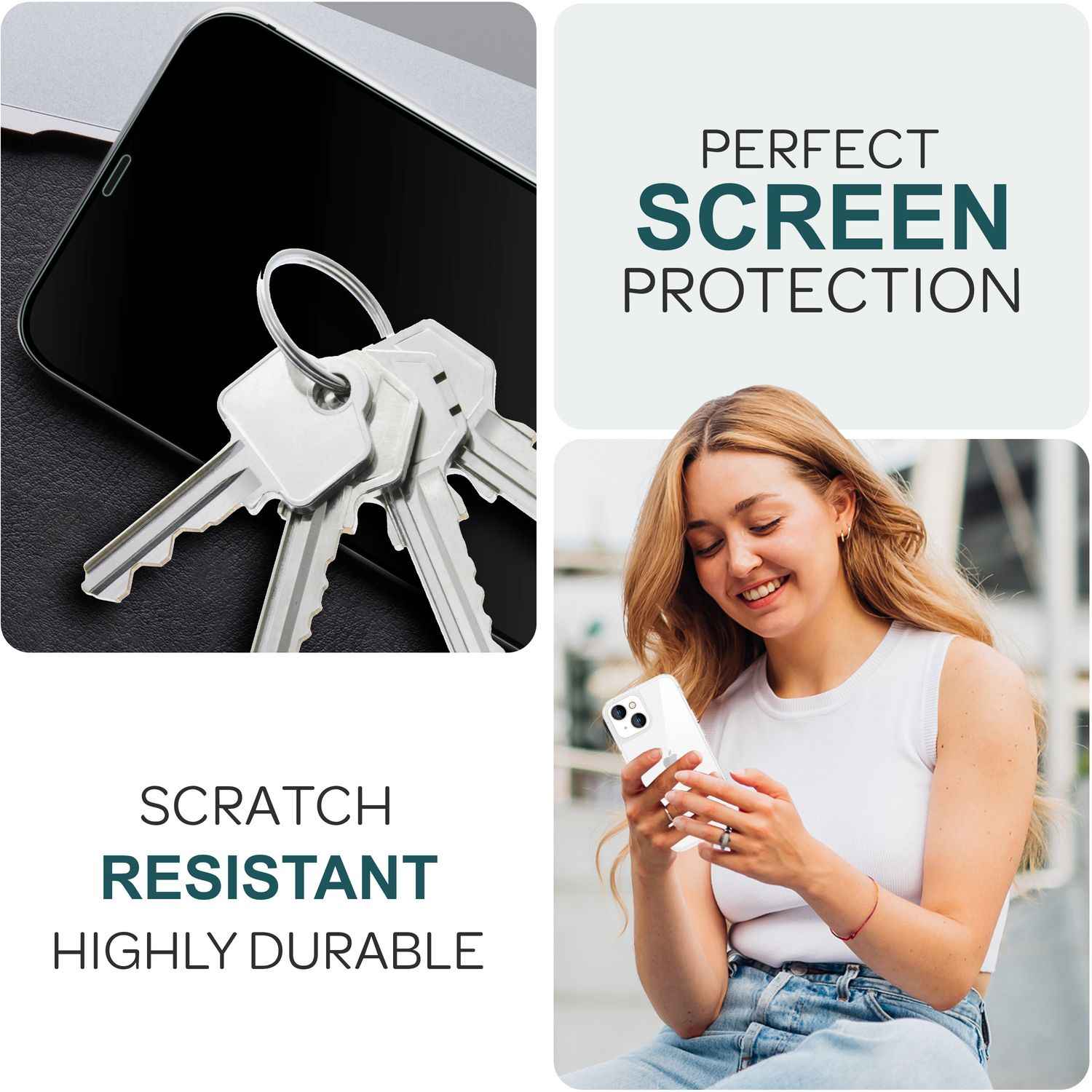 2x Schutzglas mit Applikator für iPhone 15 Plus Full Display Schutz Glas Folie