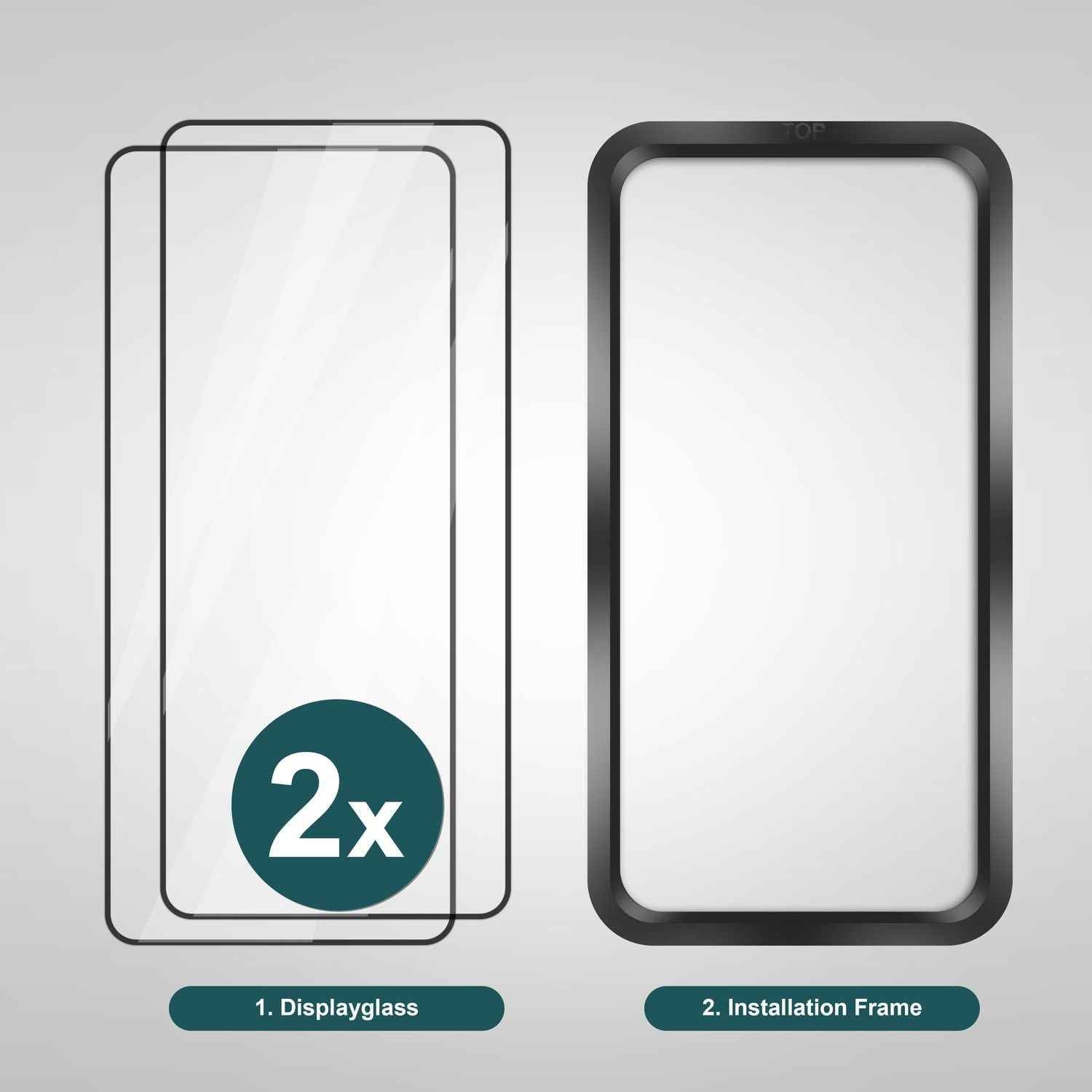 NALIA Set 2x Schutzglas & 1x Applikator für Samsung Galaxy S24 Plus Glas, Klarer Displayschutz & Schablone, 9H Glasfolie