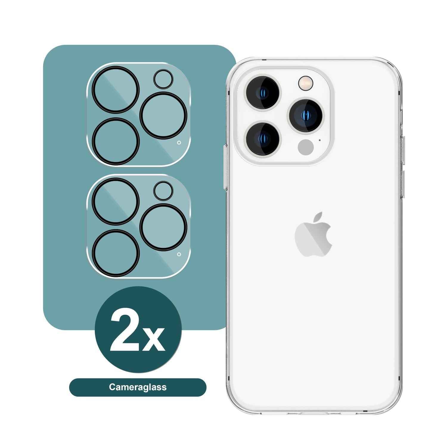 NALIA 2x Kamera Schutzglas für iPhone 16 Pro, Klarer Linsenschutz für Rückkamera, Transparenter Kameraschutz, Kameraglas