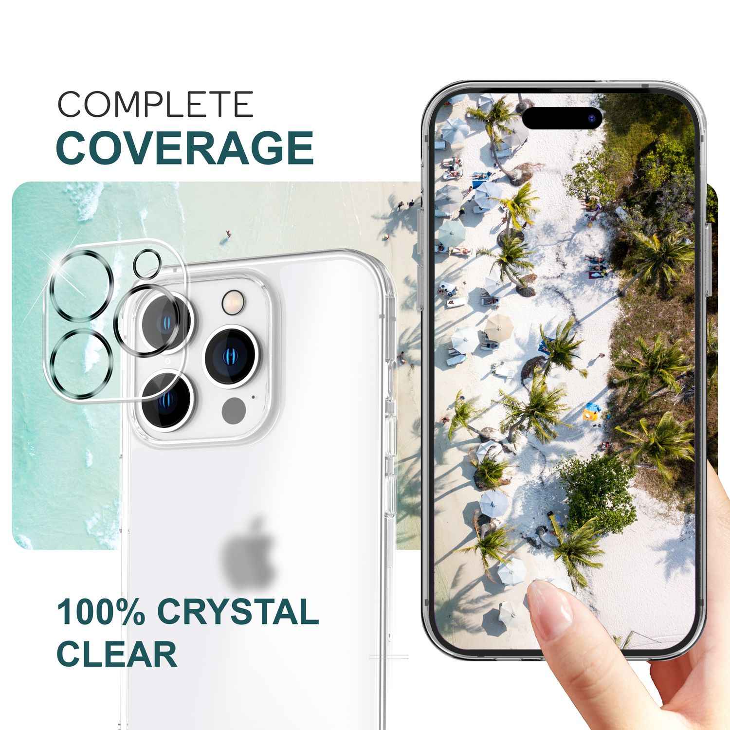 NALIA 2x Kamera Schutzglas für iPhone 16 Pro Max, Transparenter Linsenschutz für Rückkamera, Kameraschutz, Kameraglas