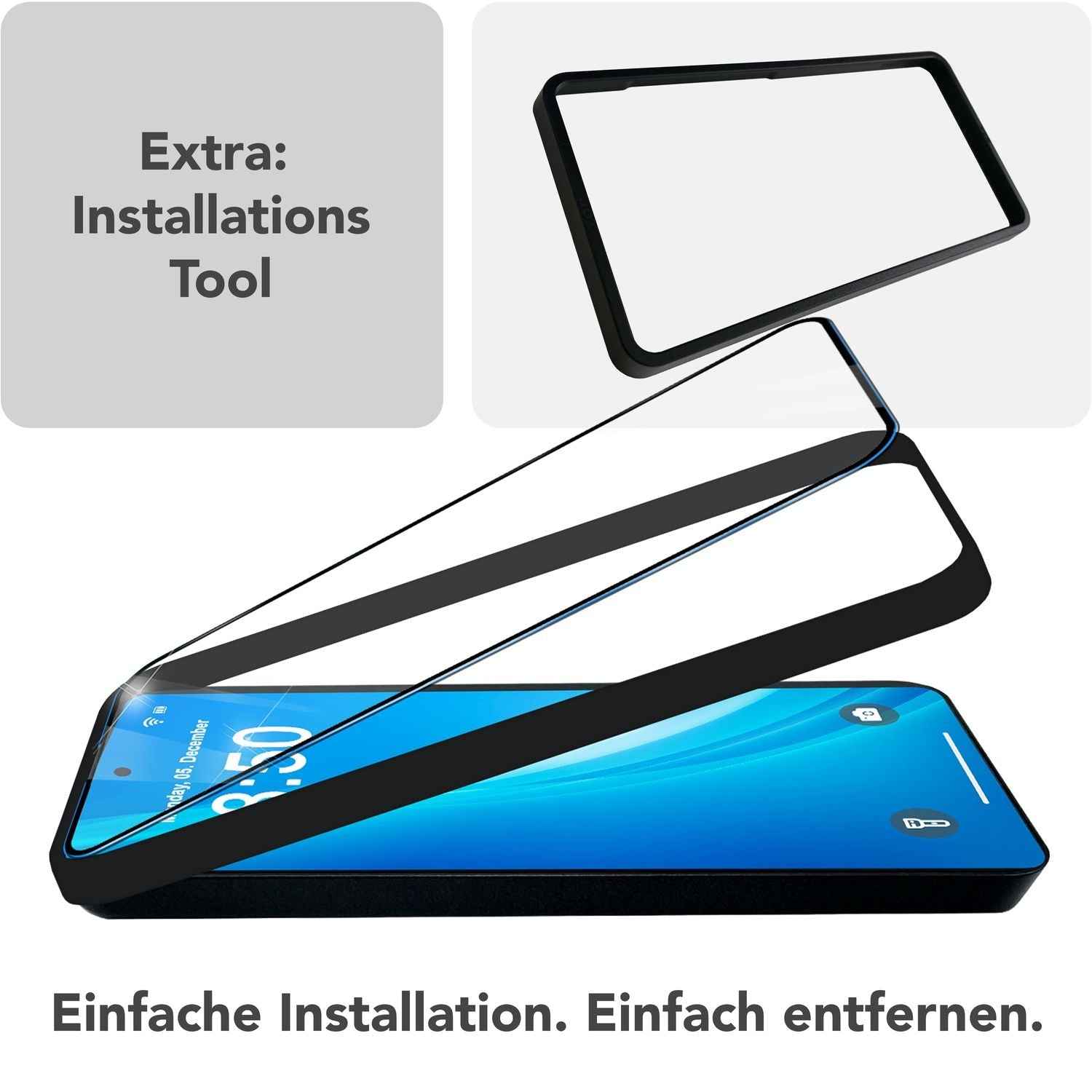 NALIA ArmorGlassX für Samsung Galaxy S25 Plus Glas, 2x Schutzglas mit Rahmen zur Installation, Kristallklare 9H Displayschutz-Folie, Transparentes Displayglas mit schwarzem Rand